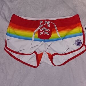 New Liquid Force Rainbow Pride Board Shorts Swim Swimming Beach